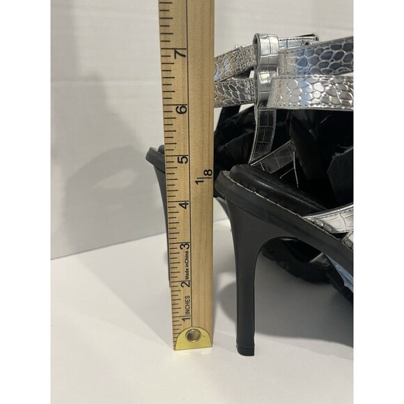 NWT  DKNY Silver Caged Rugged Platform Ralina Stiletto Women Sandals 8M - Picture 13 of 14